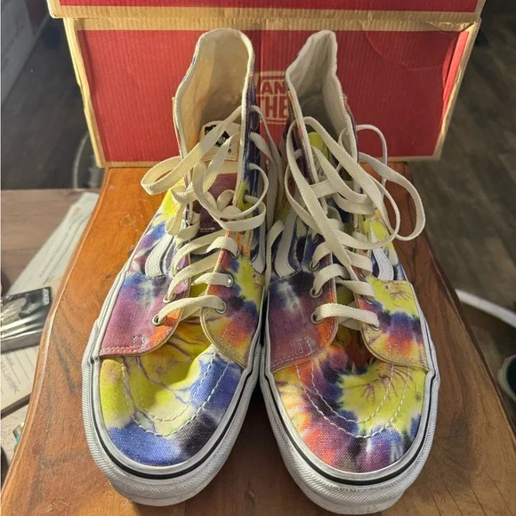 Brand new men’s vans size 13 sk8 hi canvas tie dye - Picture 2 of 5